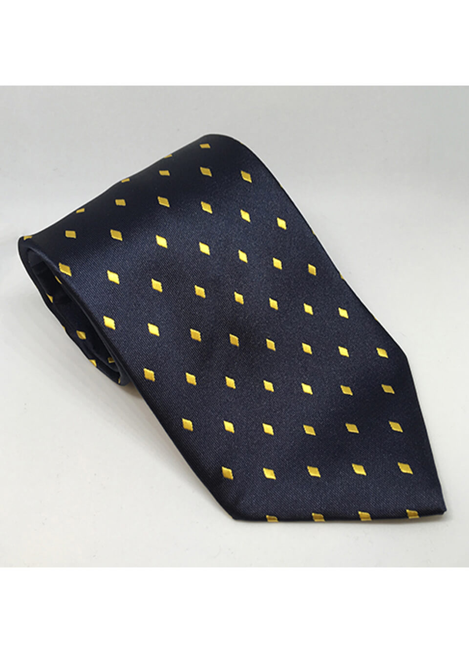 Equetech Adults Diamond Show Tie - Navy/Gold