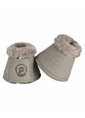 Eskadron Faux Leather Faux Fur Bell Boots - Pale Grey