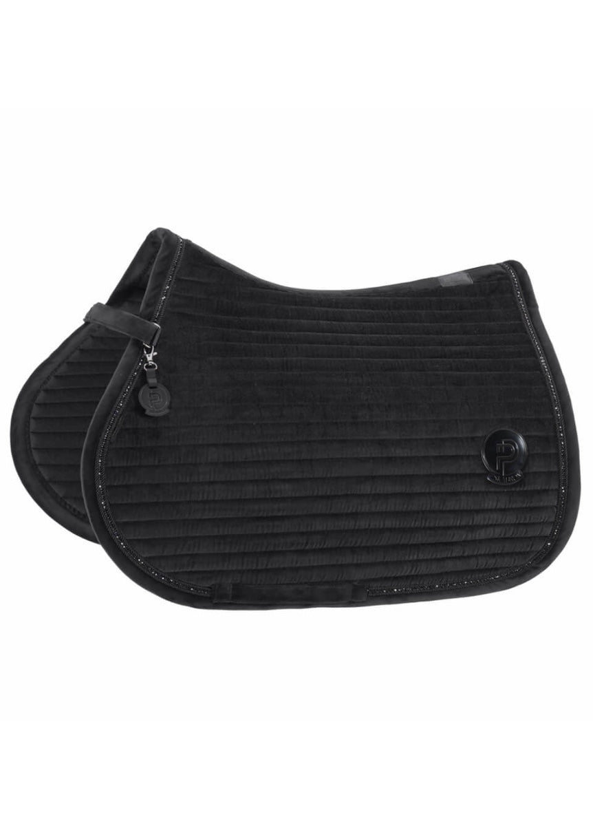 Eskadron Velvet Crystal Platinum VS Saddle Cloth - Black