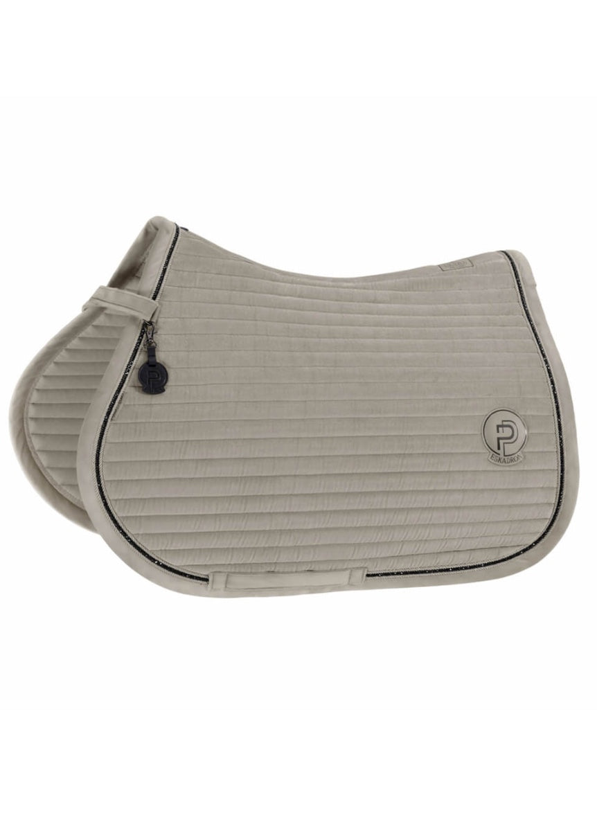 Eskadron Velvet Crystal Platinum VS Saddle Cloth - Pale Grey