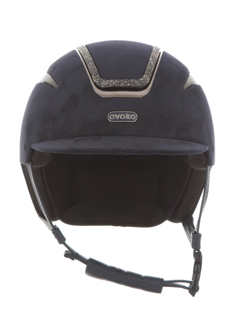 Evoke Callisto Classic Peak Suede Hat Crystal Frame - Navy