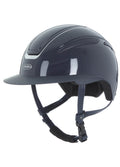 Evoke Callisto Wide Peak Riding Hat - Navy Metallic Chrome