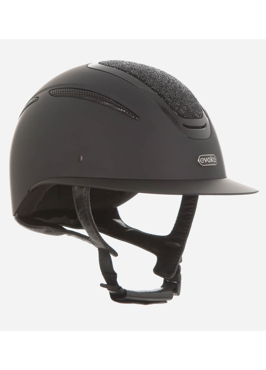 Evoke Elara Wide Peak Crystal Top Hat - Black/Jet Black