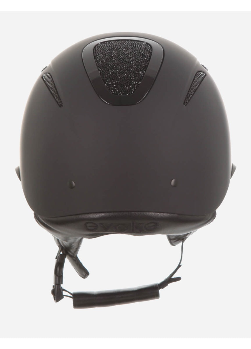 Evoke Elara Wide Peak Crystal Top Hat - Black/Jet Black