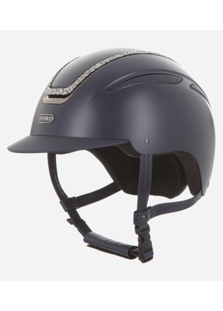 Evoke Callisto Classic Peak Hat Crystal Frame - Navy/Silver