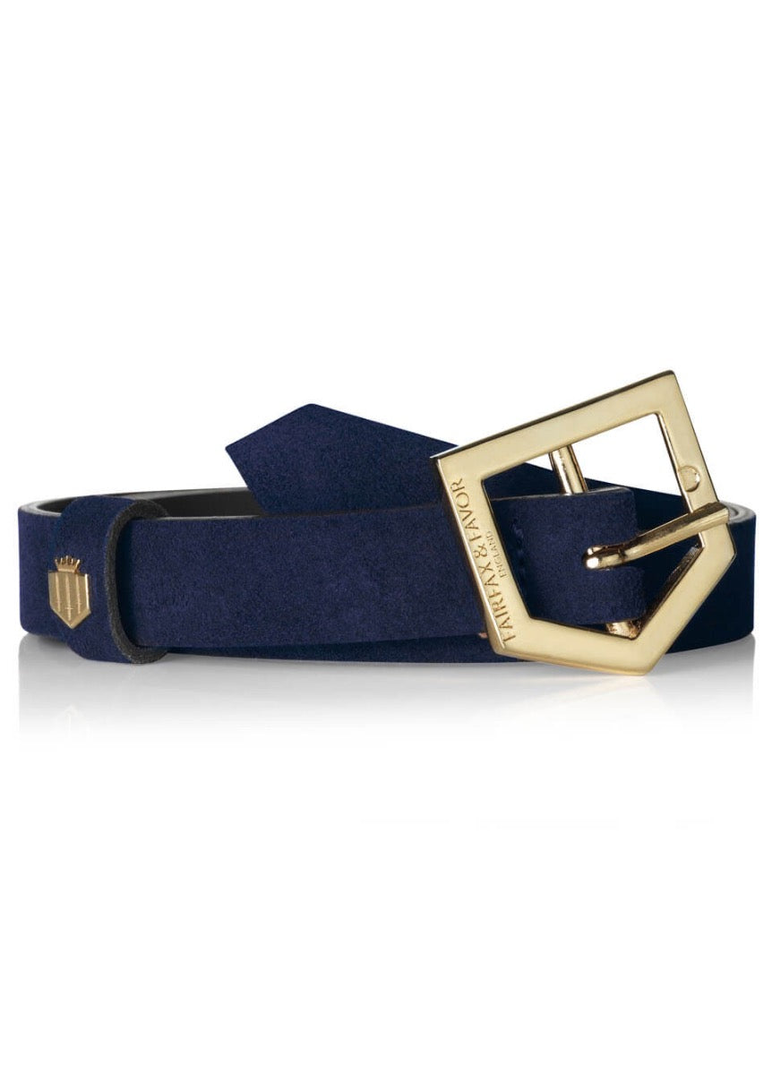 Fairfax & Favor Sennowe Suede Belt - Navy