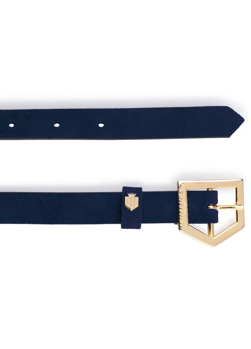 Fairfax & Favor Sennowe Suede Belt - Navy