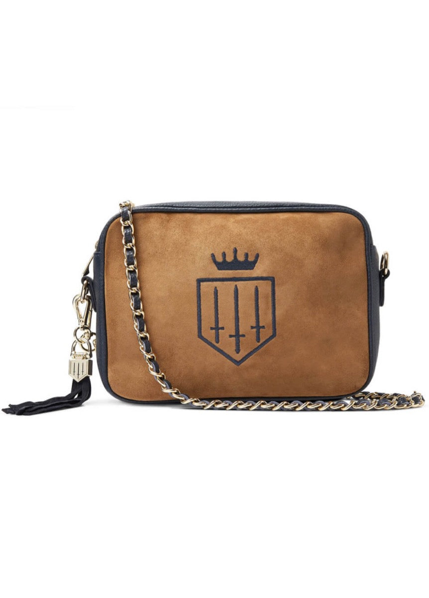 Fairfax & Favor Finsbury Cross Body Bag - Tan/Navy