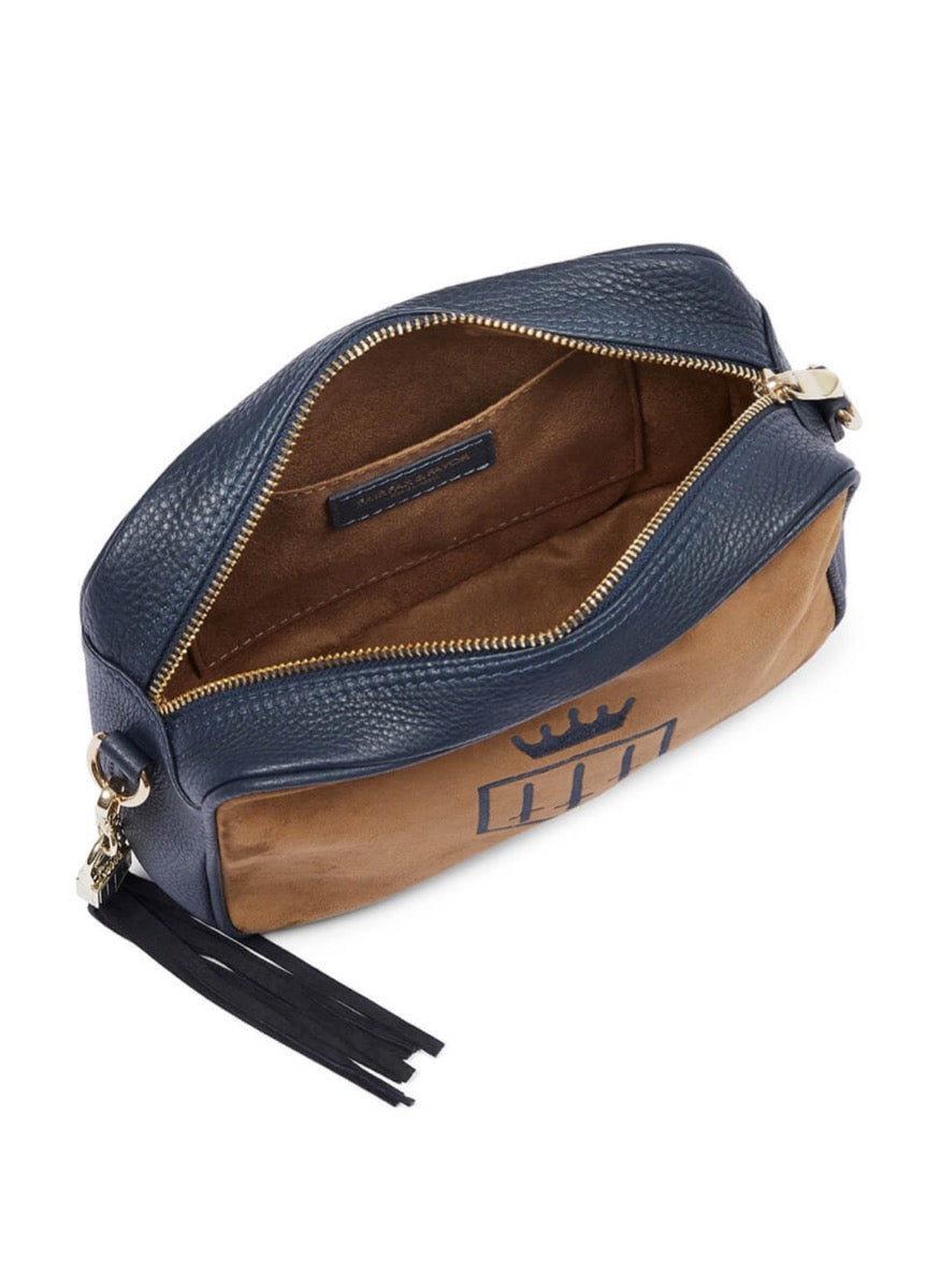 Fairfax & Favor Finsbury Cross Body Bag - Tan/Navy