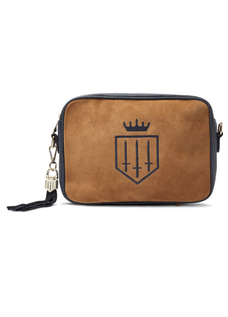 Fairfax & Favor Finsbury Cross Body Bag - Tan/Navy
