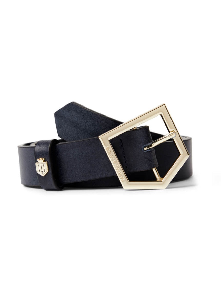 Fairfax & Favor Leather Sennowe Belt - Navy