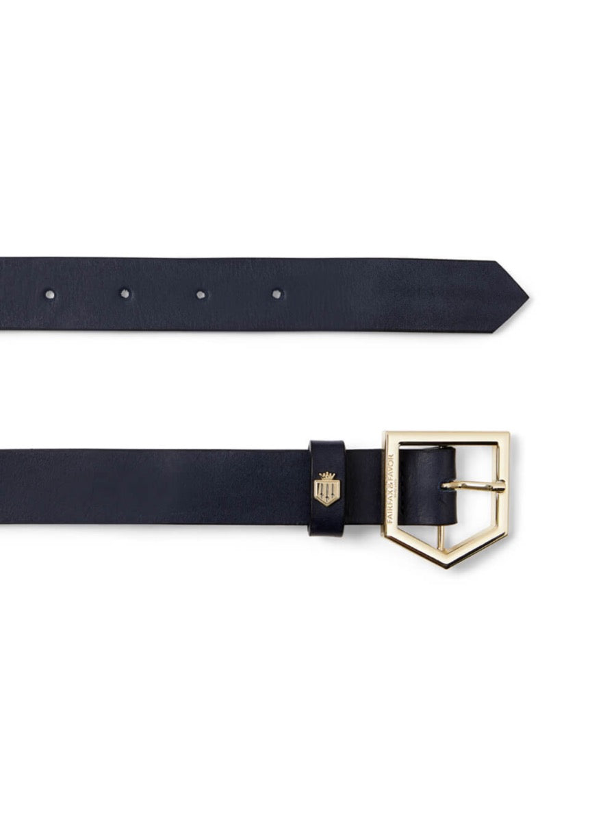 Fairfax & Favor Leather Sennowe Belt - Navy