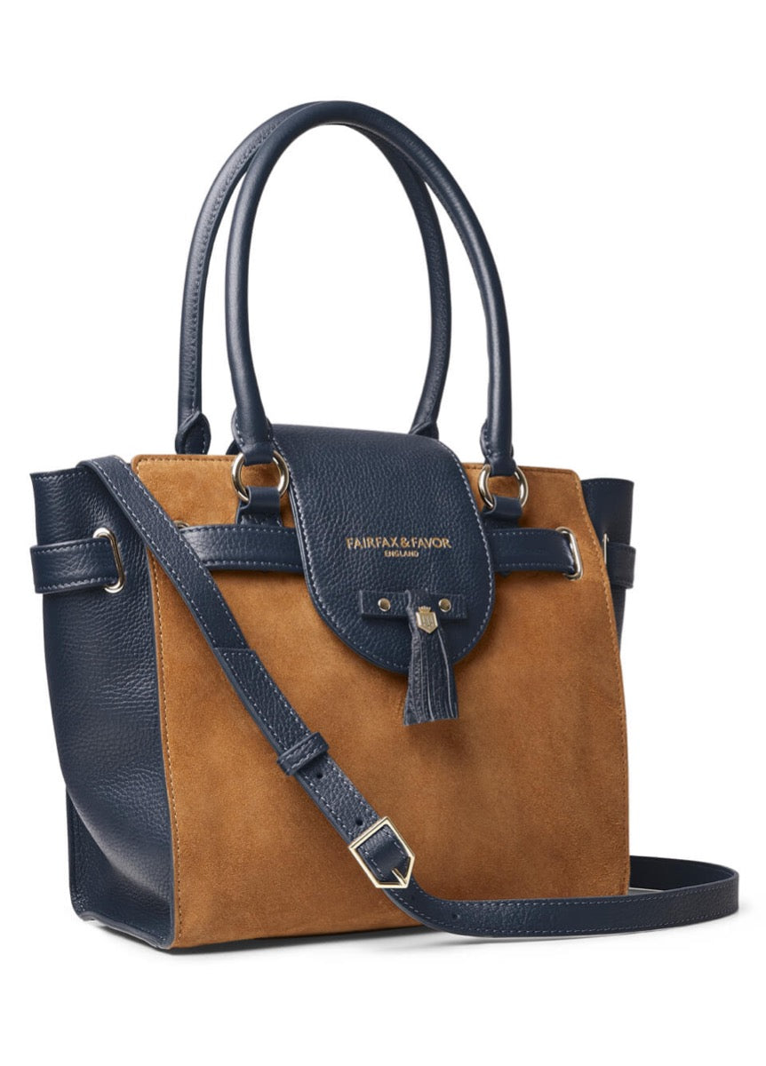 Fairfax & Favor Windsor Tote Bag - Tan/Navy