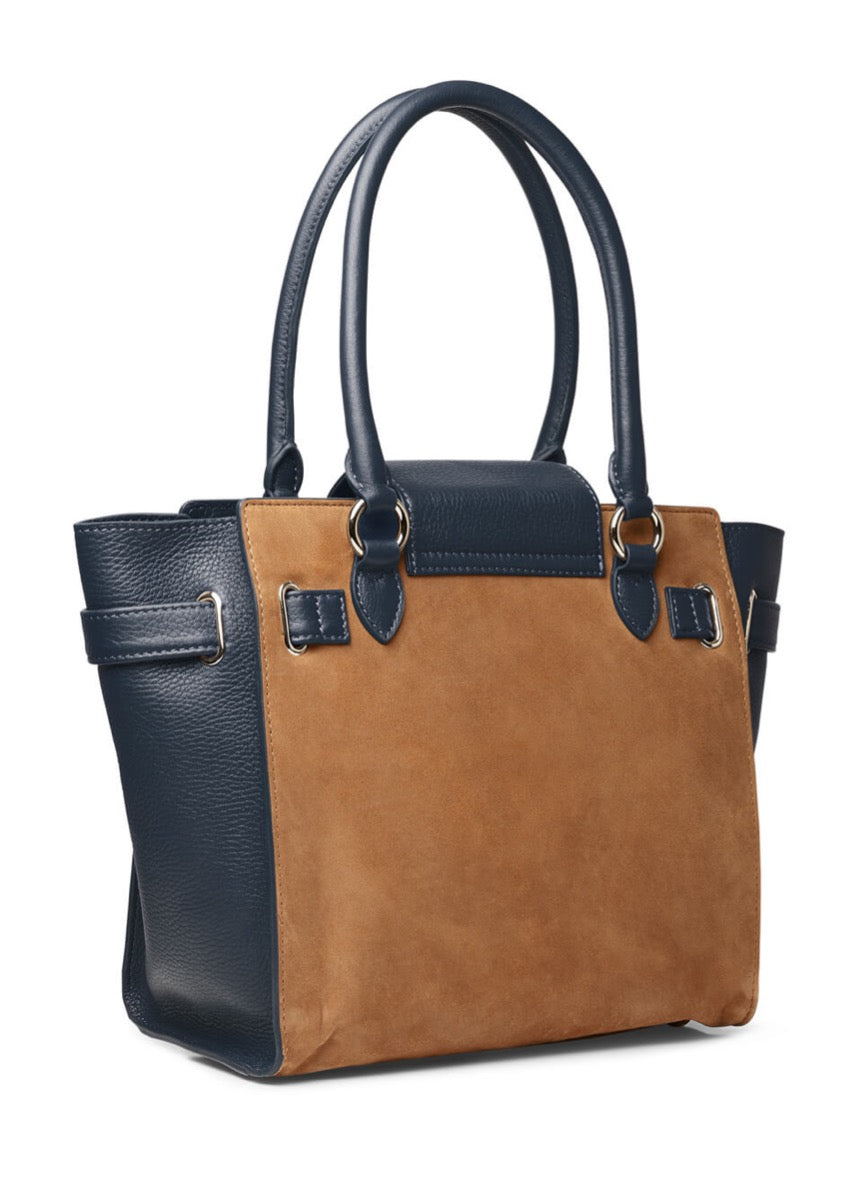 Fairfax & Favor Windsor Tote Bag - Tan/Navy