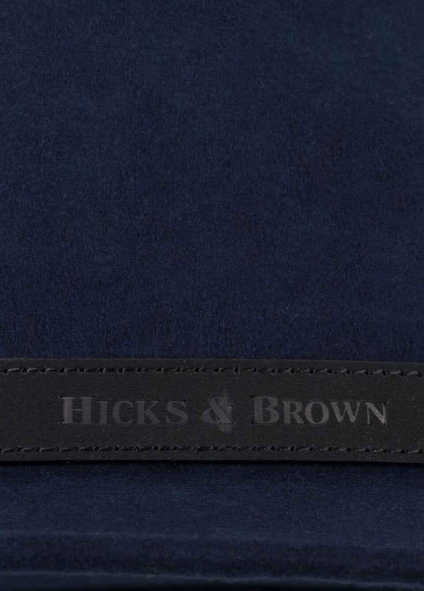 Hicks & Brown Suffolk Fedora in Navy (Gamebird Feather)