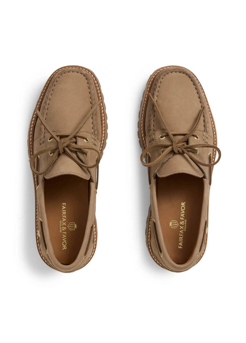 Fairfax & Favor Aldeburgh Deck Shoe - Fawn