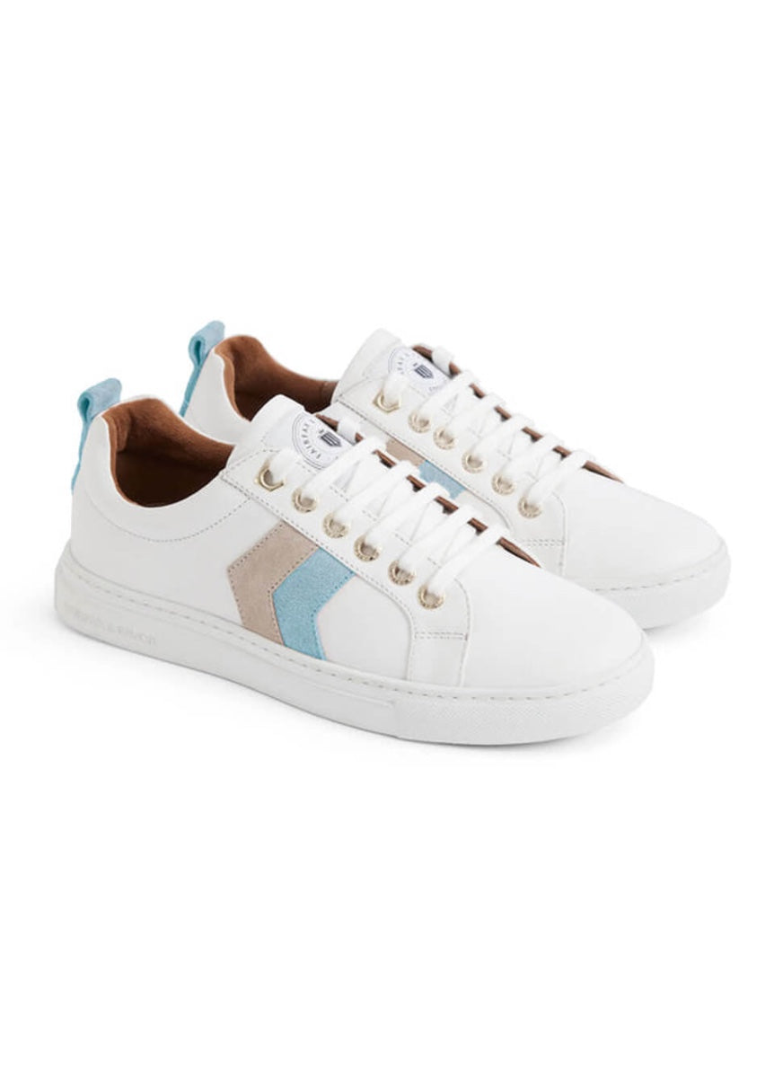 Fairfax & Favor Alexandra Trainer - Sky Blue/Stone