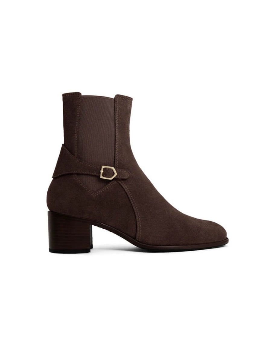 Fairfax & Favor Heeled Ambleside Ankle Boots - Chocolate Suede