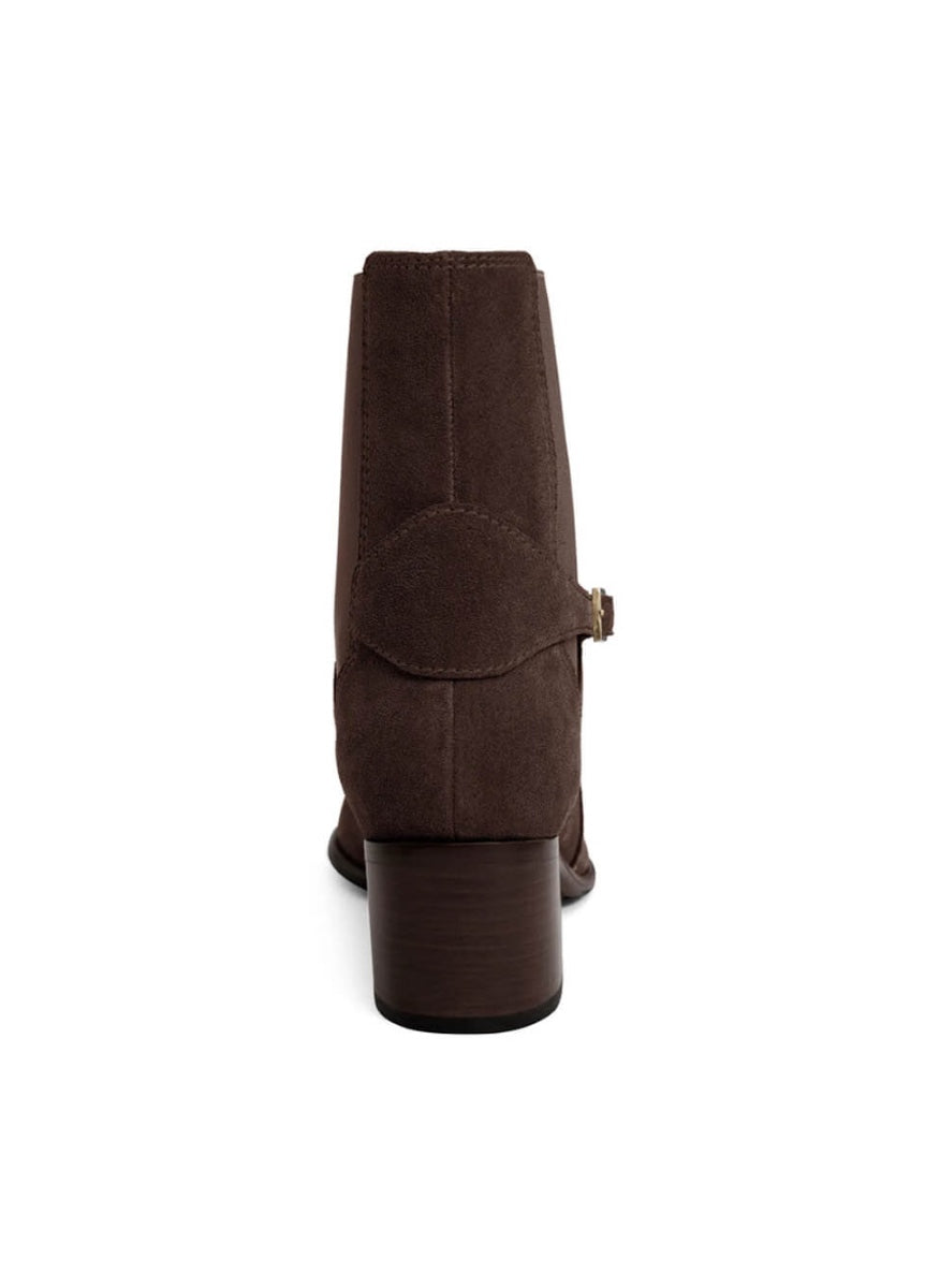 Fairfax & Favor Heeled Ambleside Ankle Boots - Chocolate Suede