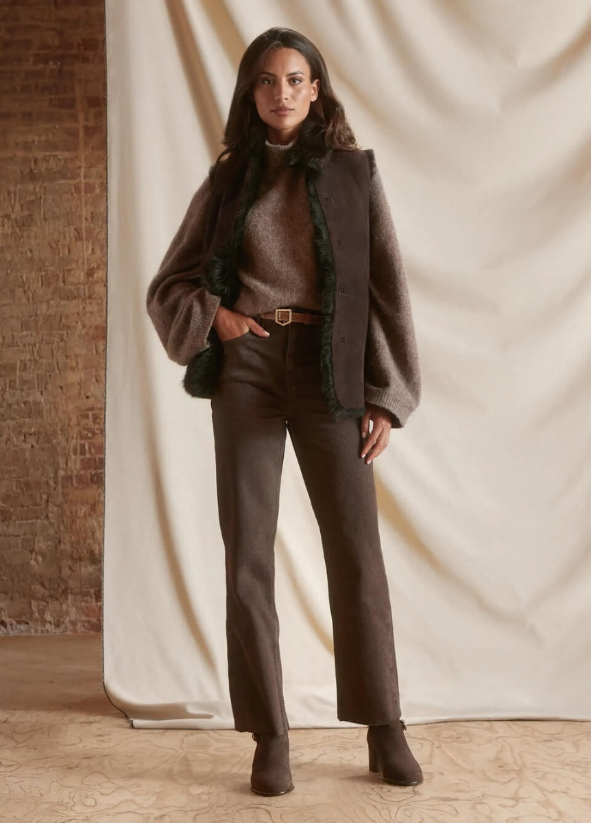 Fairfax & Favor Heeled Ambleside Ankle Boots - Chocolate Suede