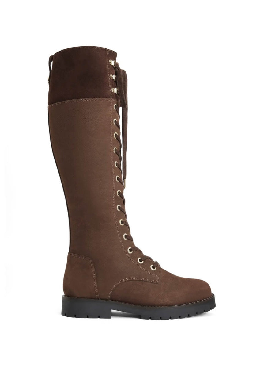 Fairfax & Favor Knee High Anglesey Boot - Chocolate Nubuck