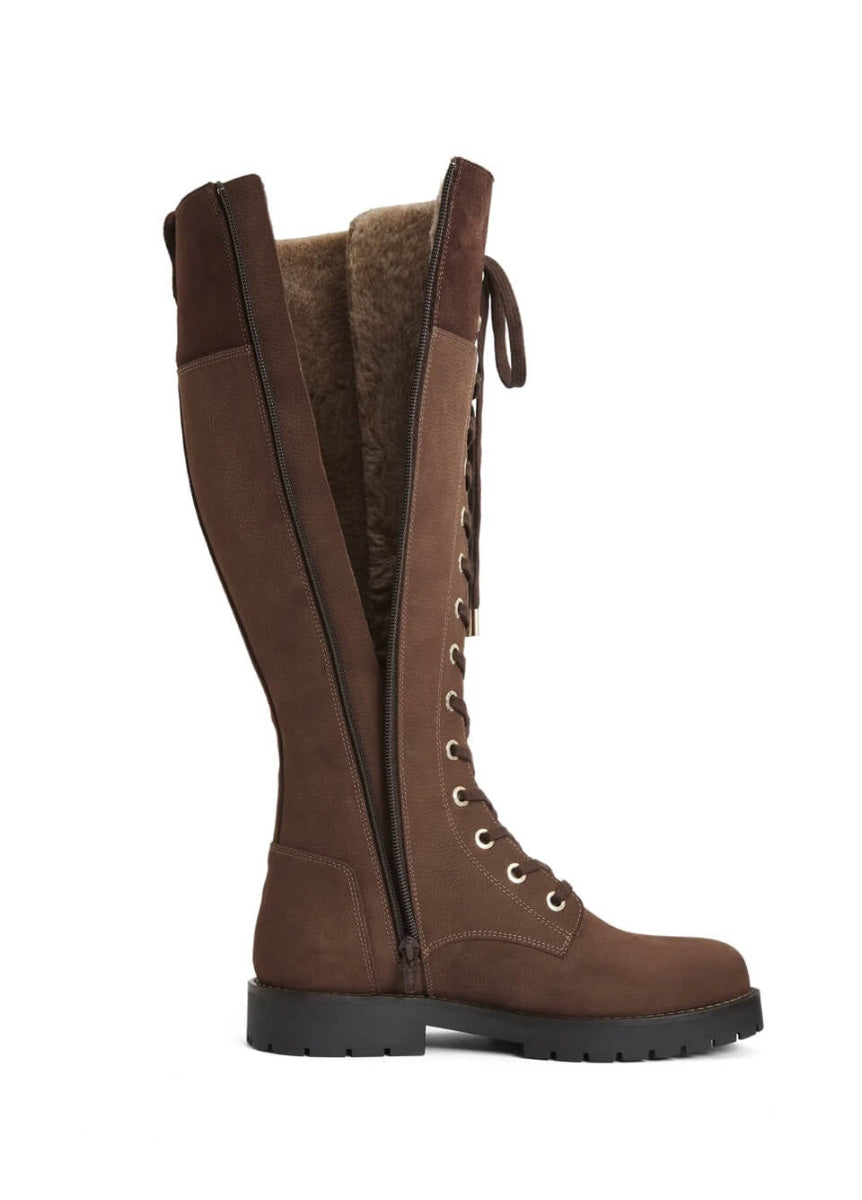 Fairfax & Favor Knee High Anglesey Boot - Chocolate Nubuck
