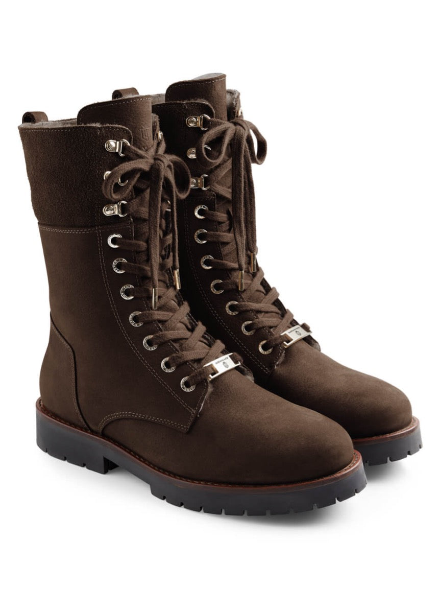 Fairfax & Favor Shearling Lined Anglesey - Chocolate