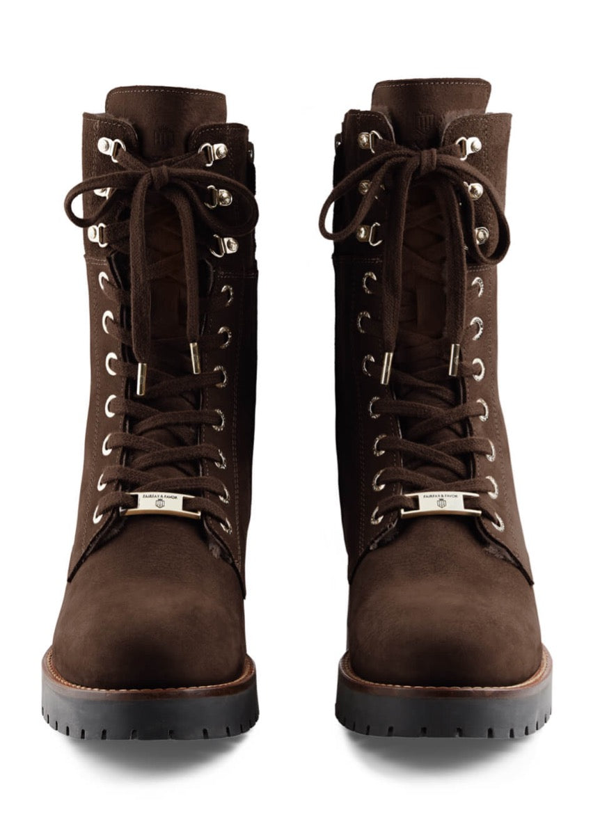 Fairfax & Favor Shearling Lined Anglesey - Chocolate
