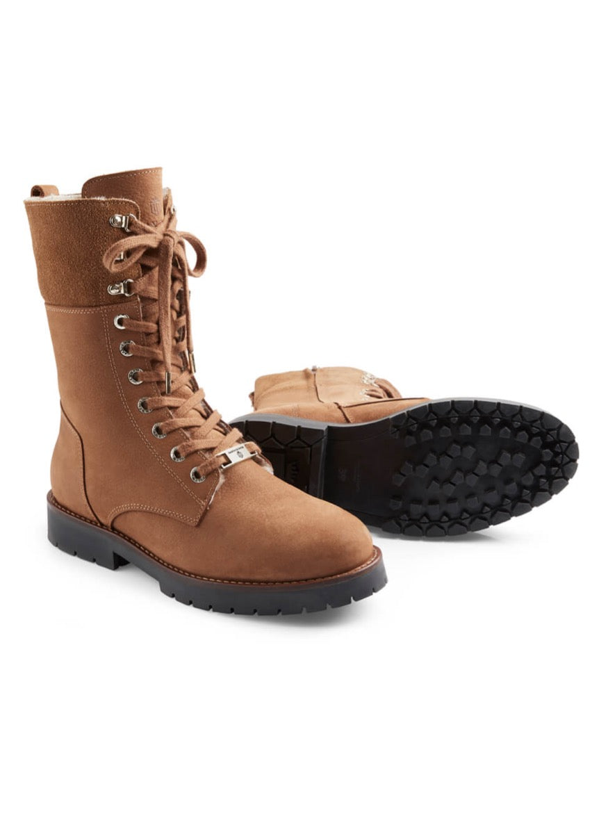 Fairfax & Favor Shearling Lined Anglesey Boot - Cognac