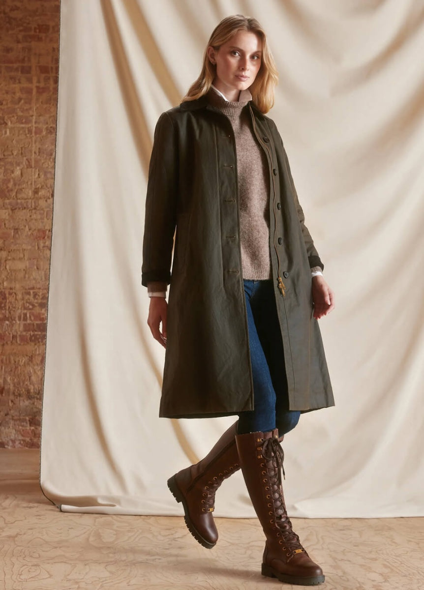Fairfax & Favor Knee High Anglesey Boot - Mahogany Leather