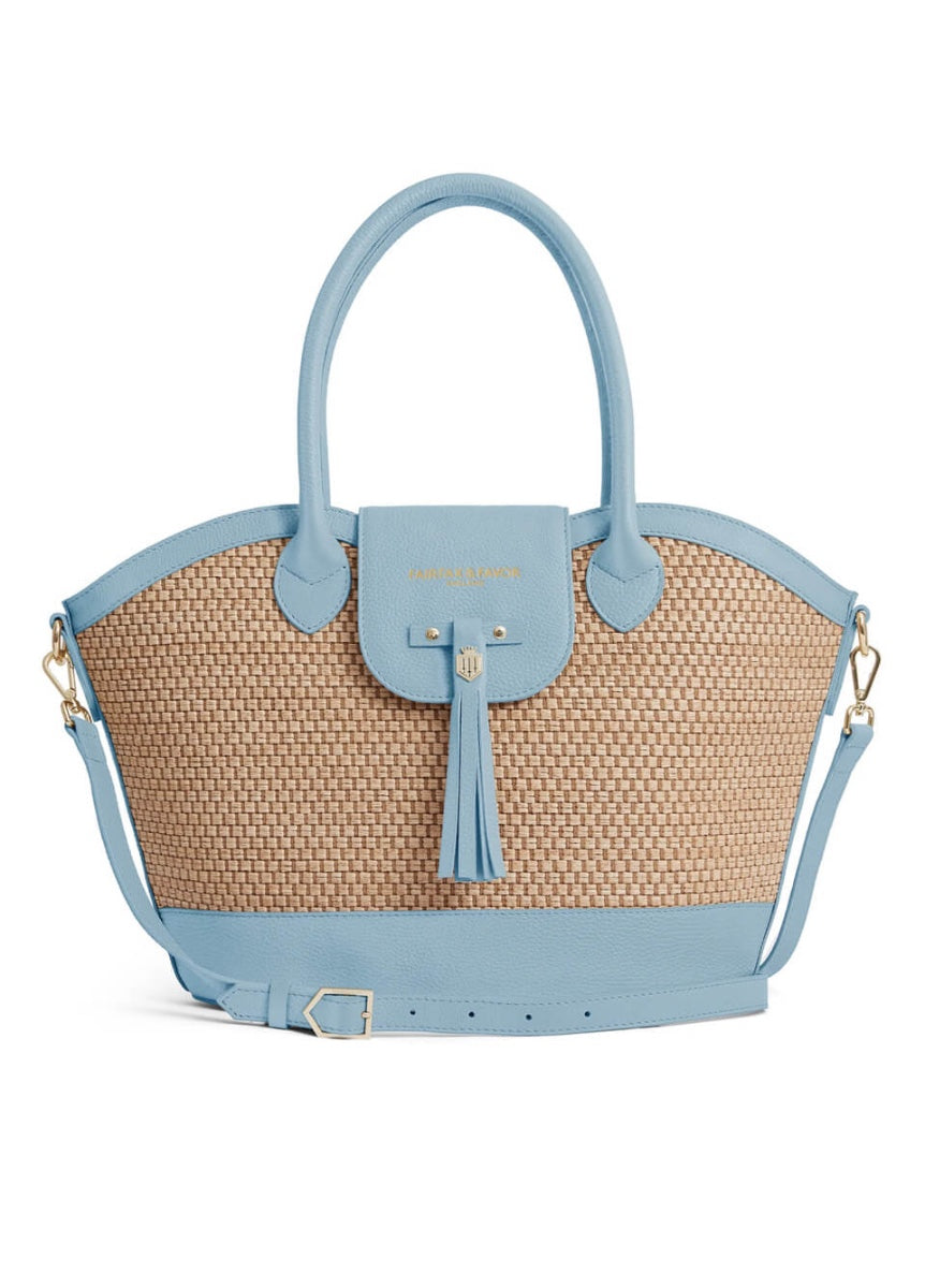 Fairfax & Favor Windsor Basket Bag - Sky Blue