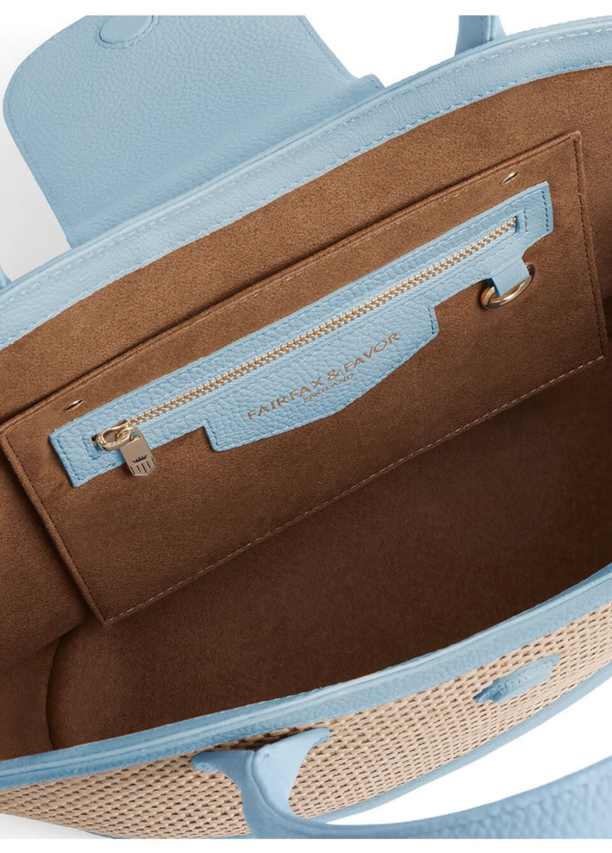 Fairfax & Favor Windsor Basket Bag - Sky Blue