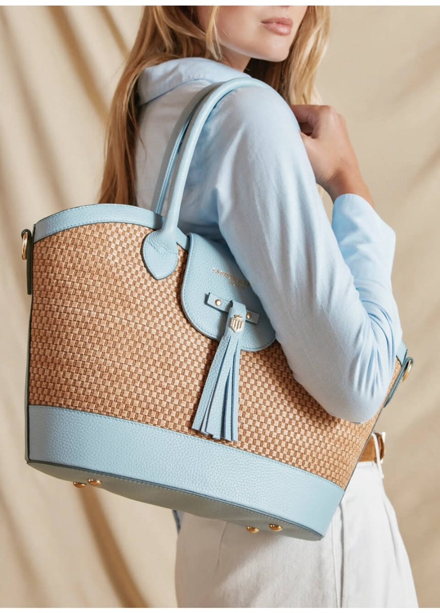 Fairfax & Favor Windsor Basket Bag - Sky Blue