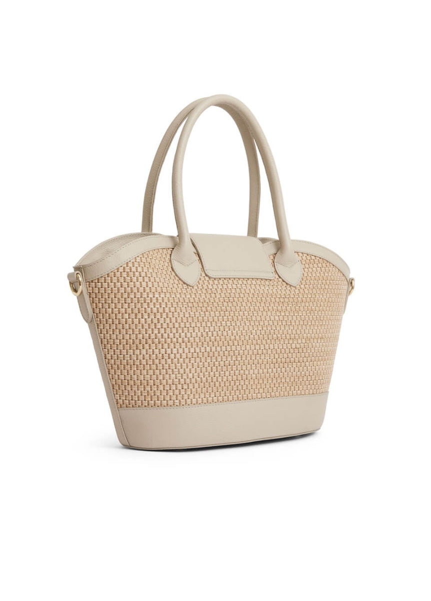 Fairfax & Favor Windsor Basket Bag - Stone Leather