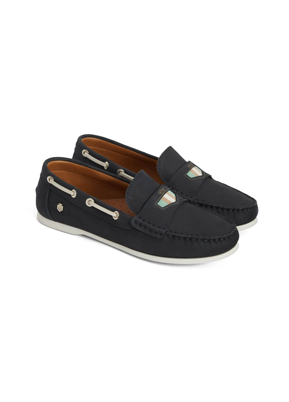 Fairfax & Favor Boston Deck Shoe - Navy/Mint