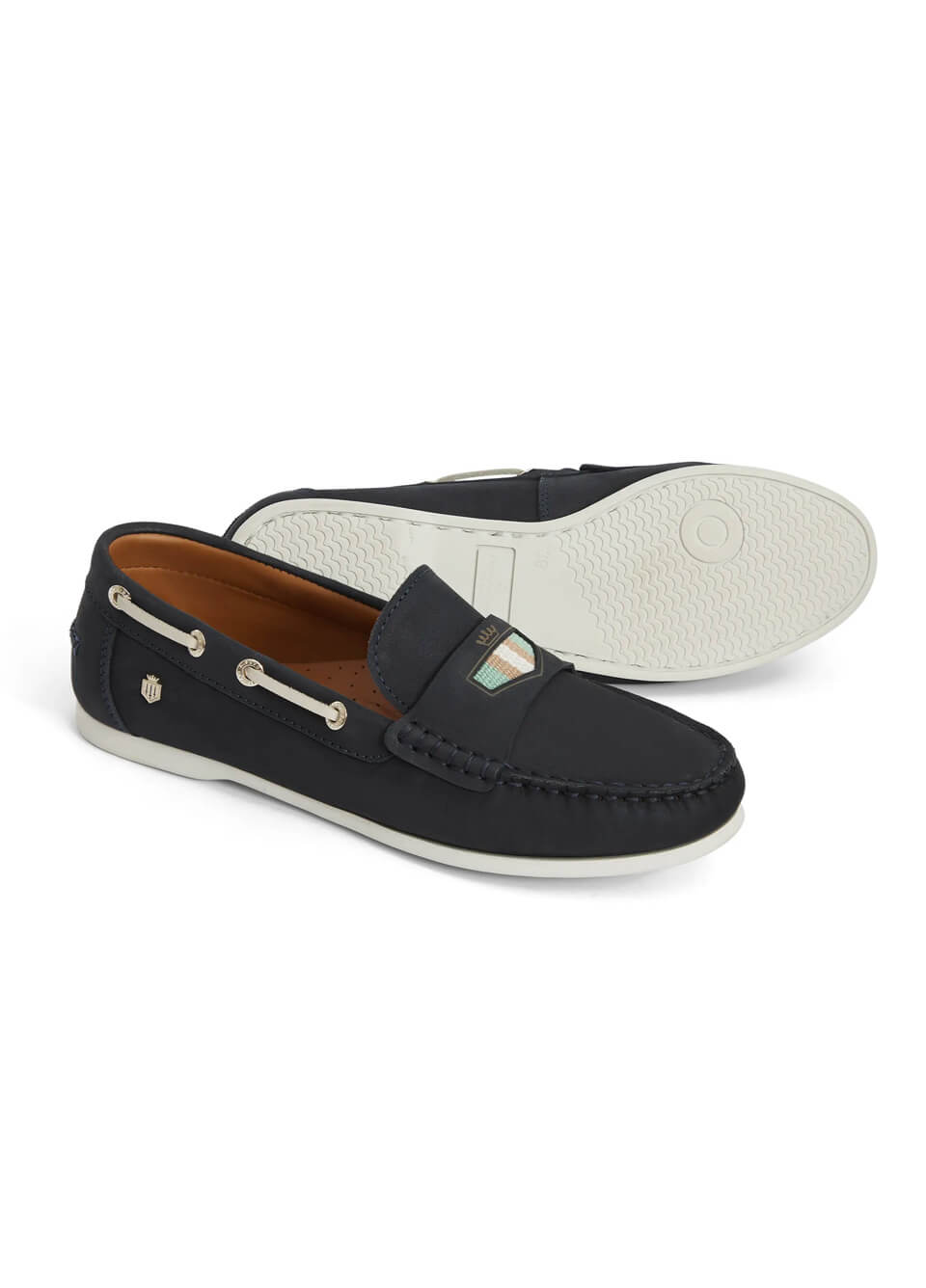 Fairfax & Favor Boston Deck Shoe - Navy/Mint