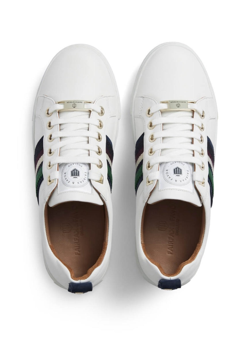 Fairfax & Favor Boston Trainer - White Leather