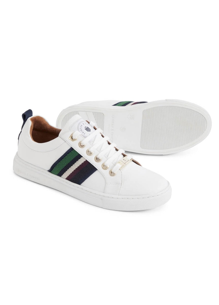 Fairfax & Favor Boston Trainer - White Leather
