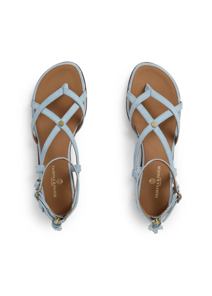Fairfax & Favor Brancaster Sandal - Sky Blue