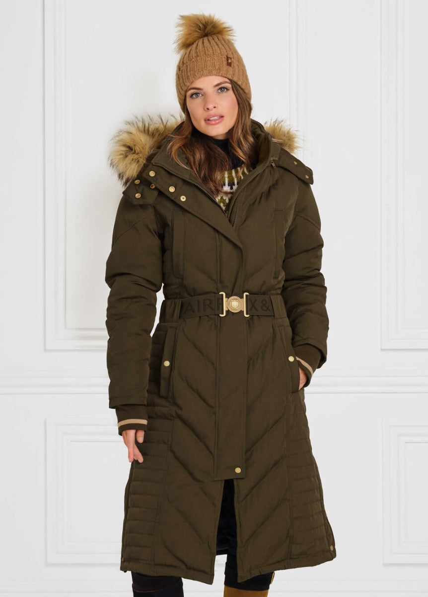 Fairfax & Favor Charlotte Longline Coat - Khaki