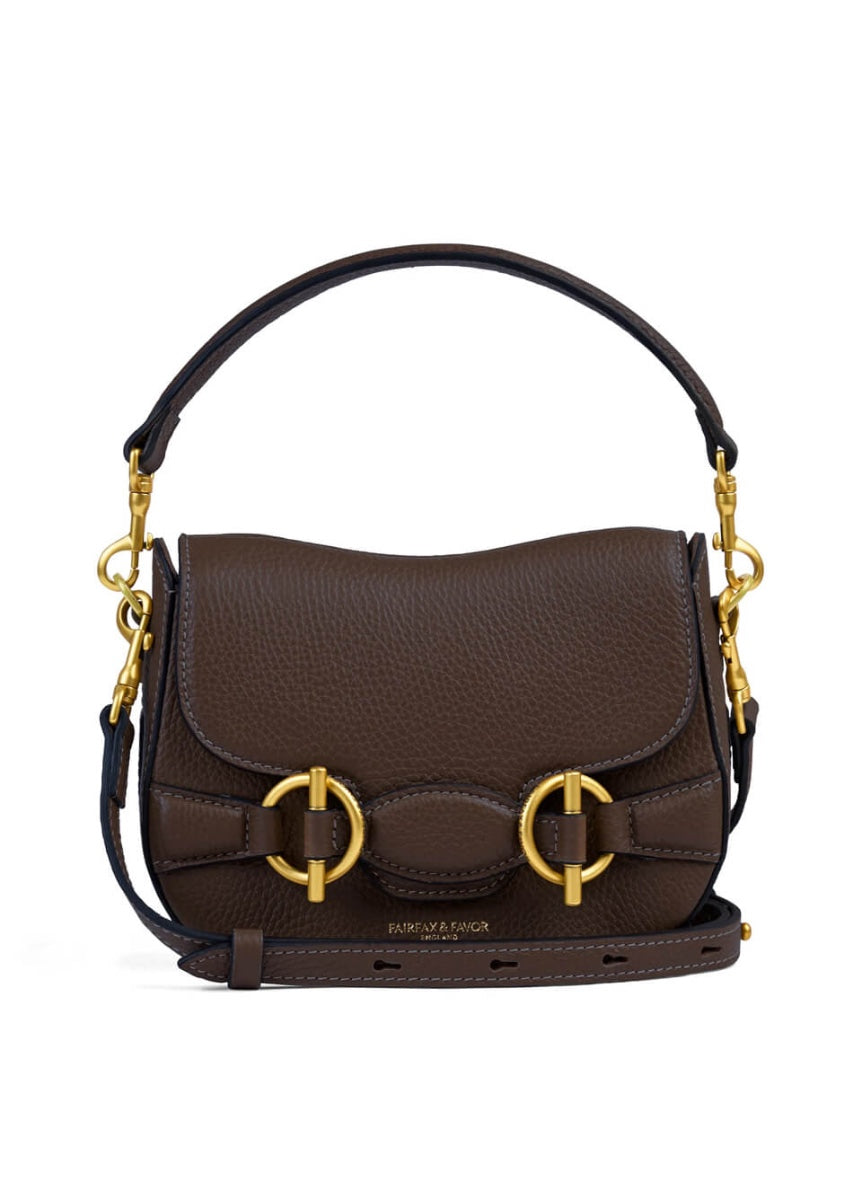 Fairfax & Favor Connie Handbag - Mahogany Leather