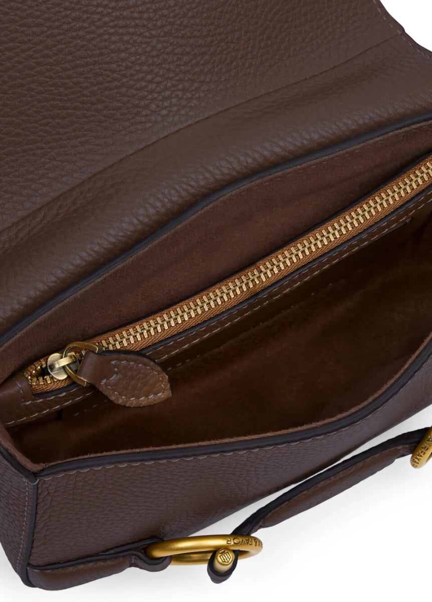 Fairfax & Favor Connie Handbag - Mahogany Leather