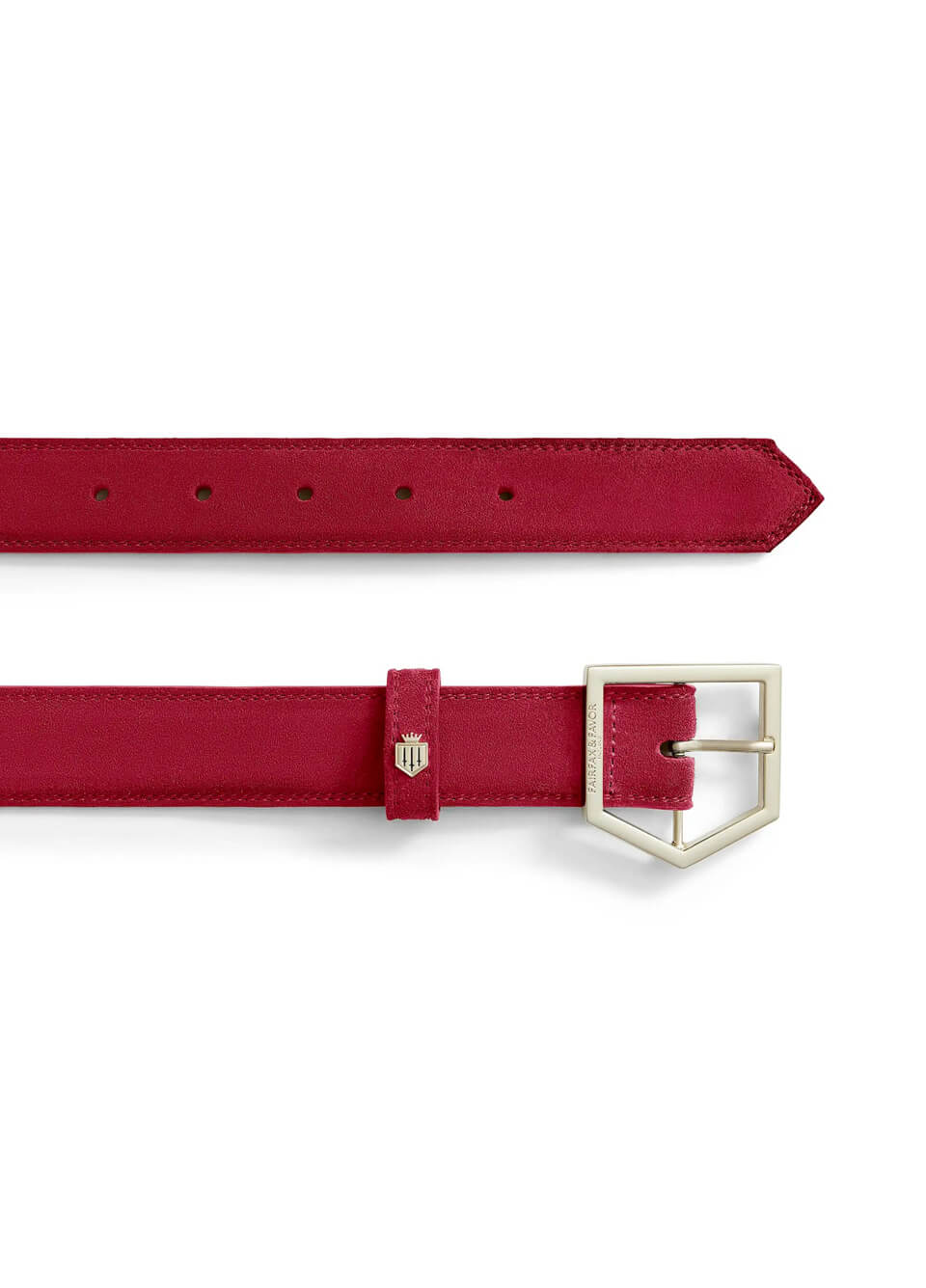 Fairfax & Favor Felbrigg Suede Belt - Cherry