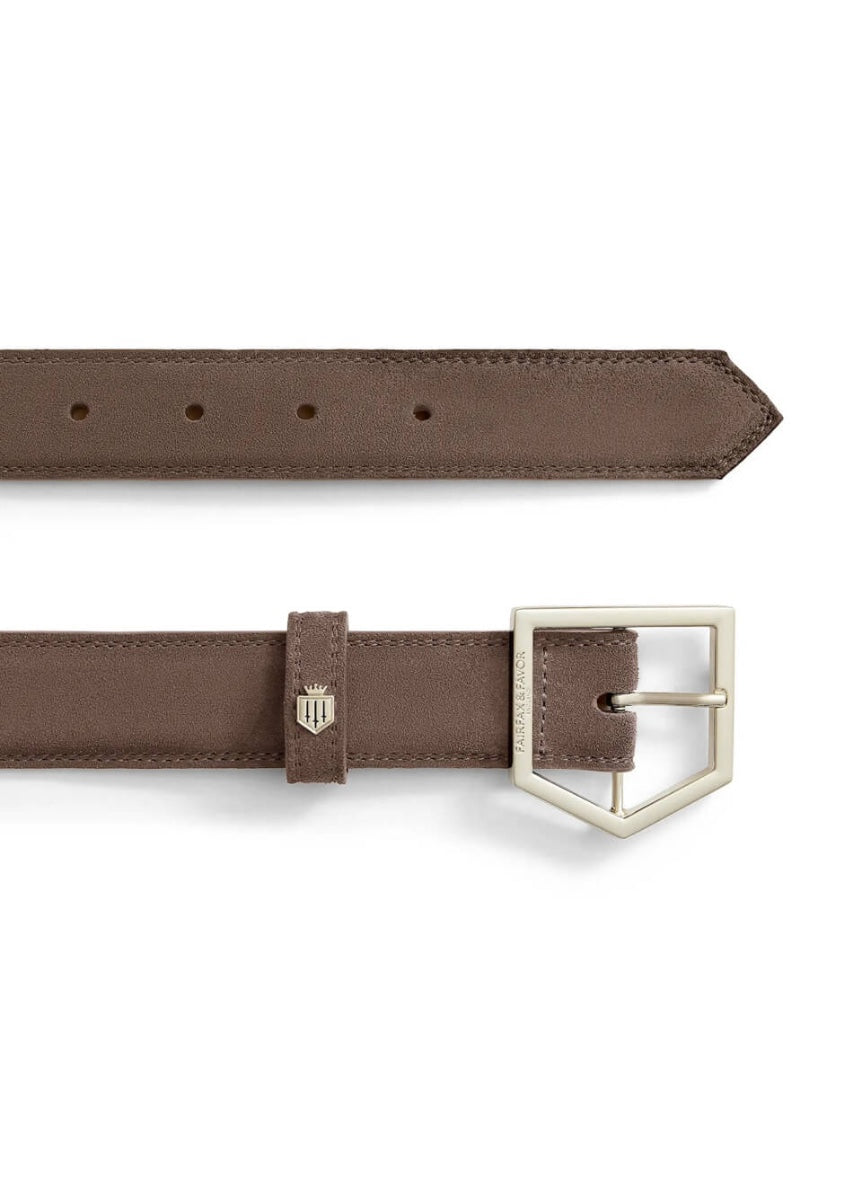Fairfax & Favor Felbrigg Suede Belt - Fog