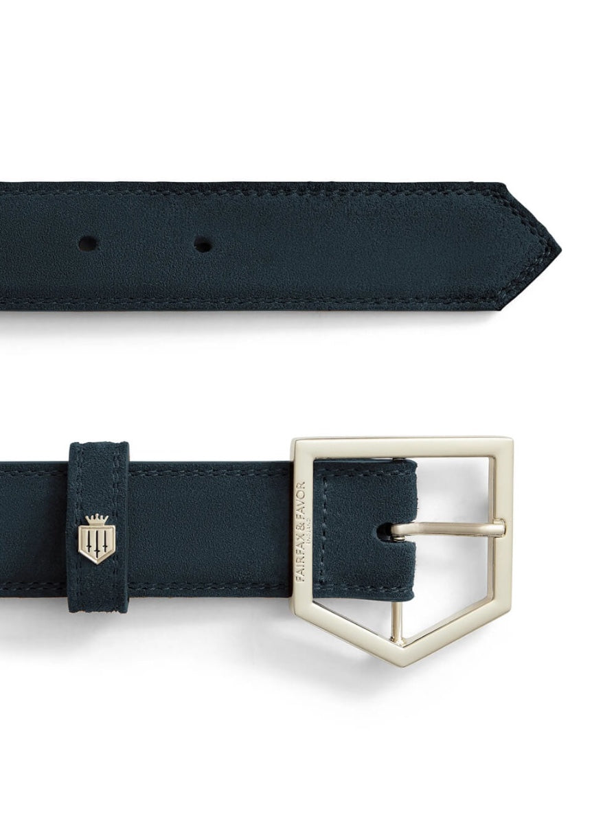 Fairfax & Favor Felbrigg Suede Belt - Teal