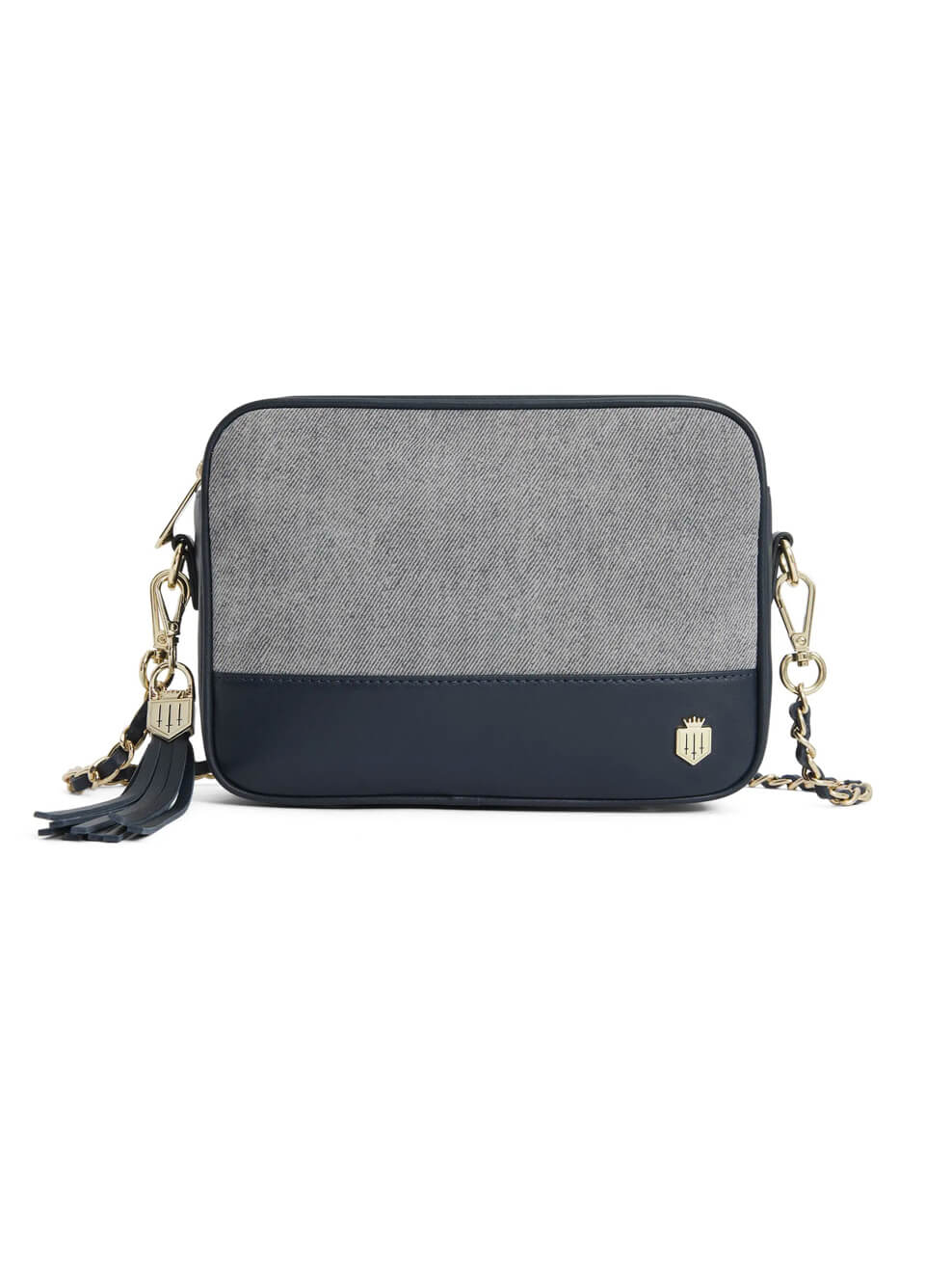 Fairfax & Favor Finsbury Crossbody Bag - Denim Suede
