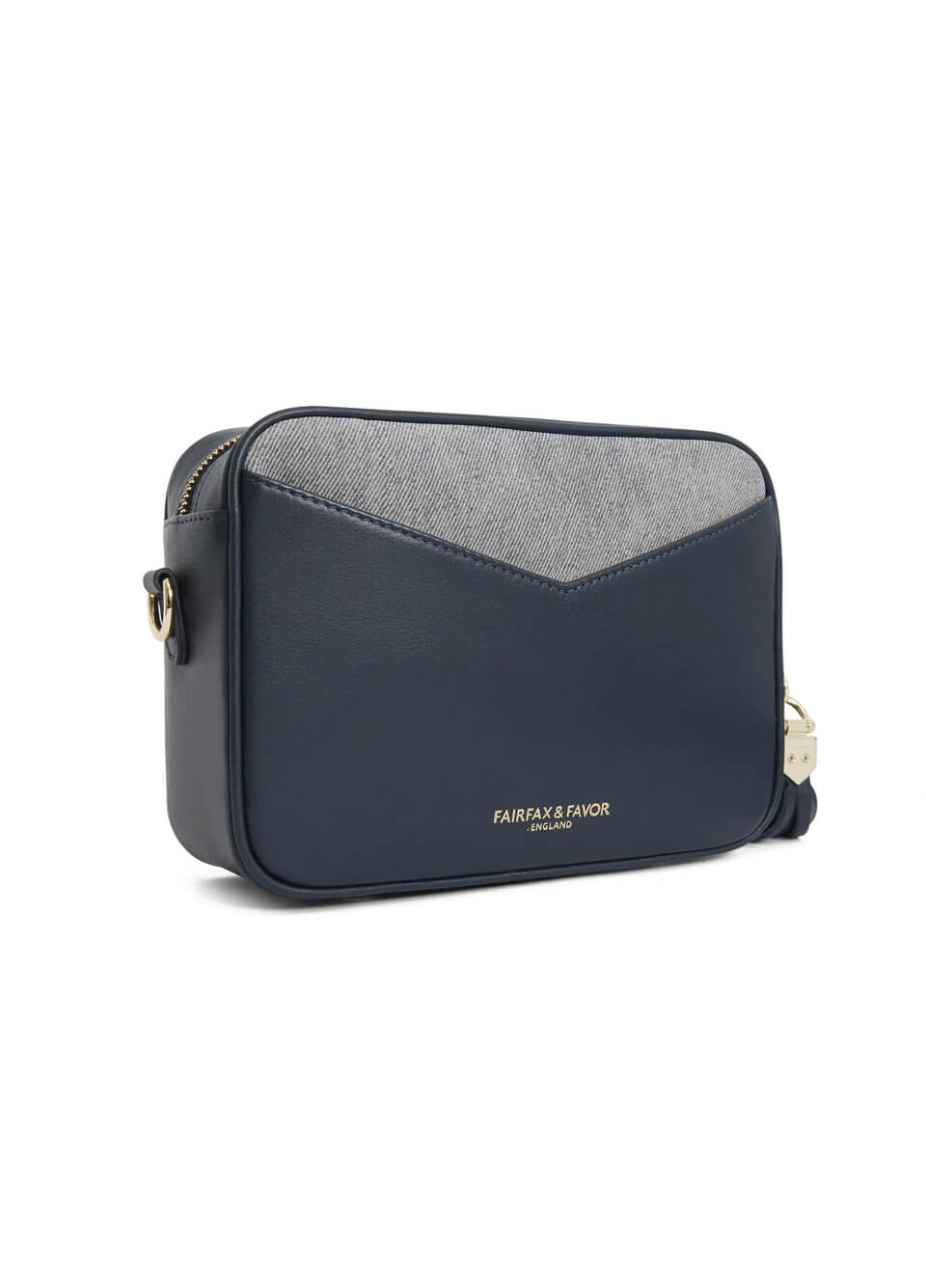 Fairfax & Favor Finsbury Crossbody Bag - Denim Suede