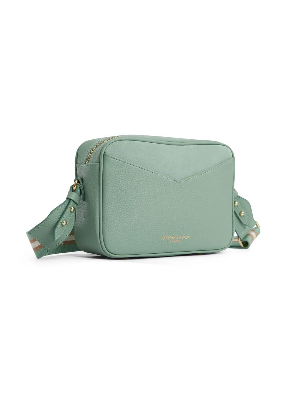 Fairfax & Favor Finsbury Crossbody Bag - Mint Suede