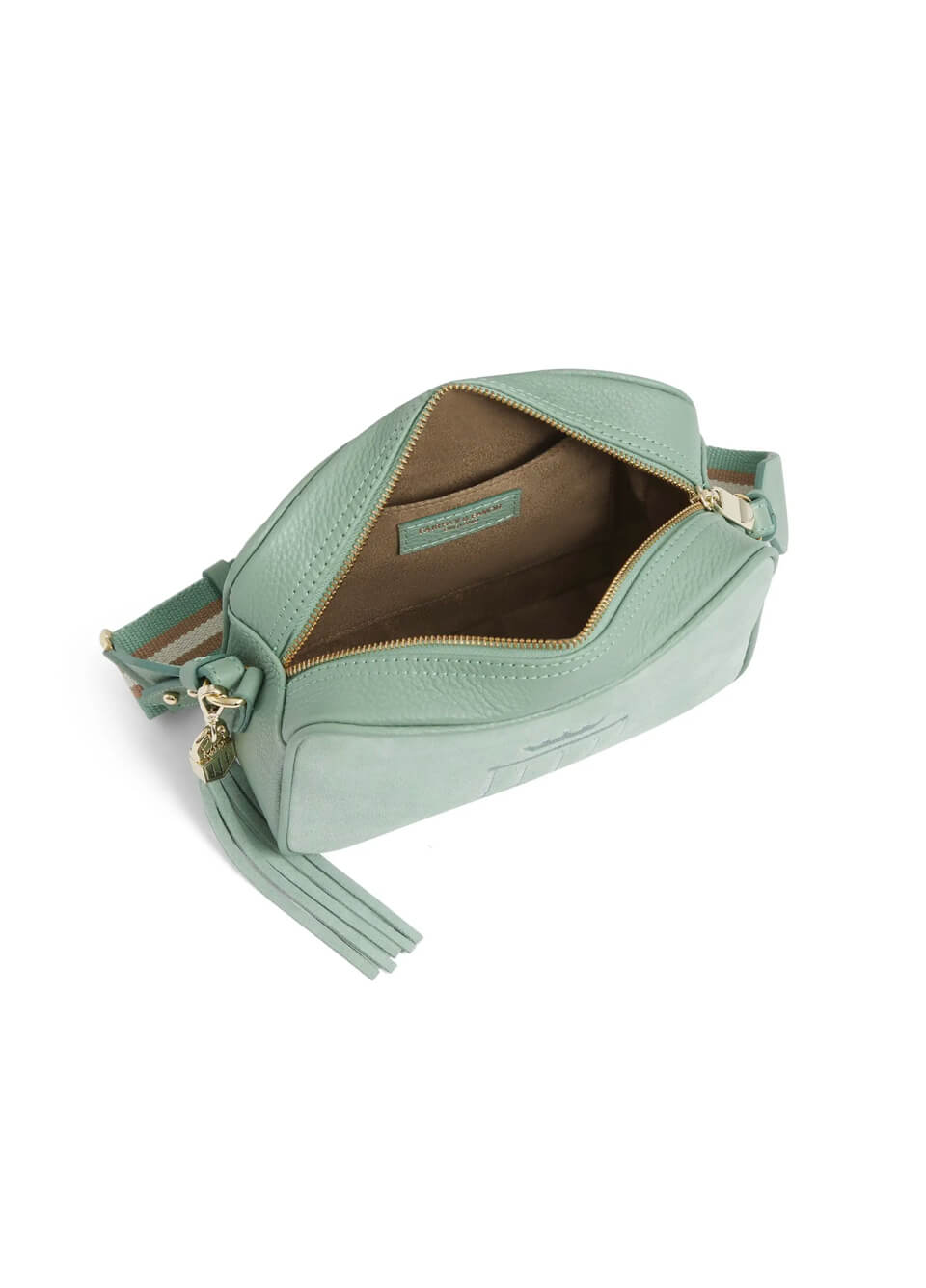 Fairfax & Favor Finsbury Crossbody Bag - Mint Suede