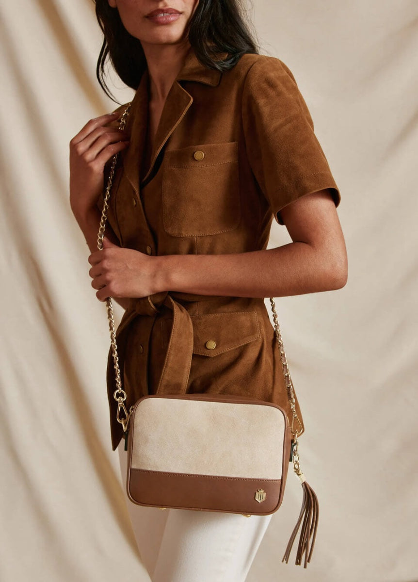 Fairfax & Favor Finsbury Crossbody Bag - Tan/Stone